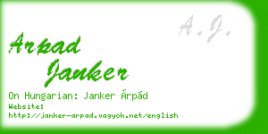 arpad janker business card